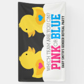 Rubber met roze roze of blauw geslacht met feestda spandoek (Verticaal)