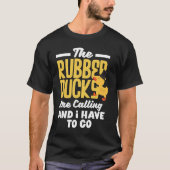 Rubber met rubberen vuilnisbeltjes noemen ze grapp t-shirt (Voorkant)