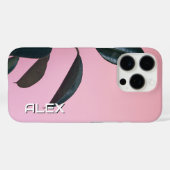 Rubber Plant Botanische Kunst op Dusty Pink Case-Mate iPhone Case (Achterkant (horizontaal))