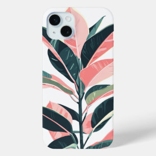Rubber plant - Natuur Minimalist-illustratie iPhone 15 Mini Hoesje