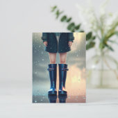 Rubber Rain Boots, postkruising Briefkaart (Staand voorkant)