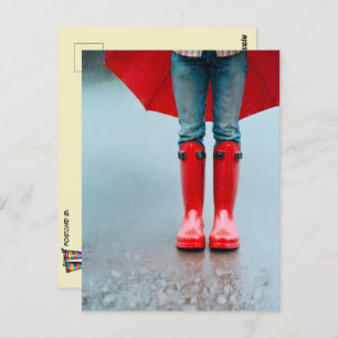 Rubber Rain Boots, postkruising Briefkaart