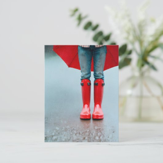 Rubber Rain Boots, postkruising Briefkaart (Staand voorkant)