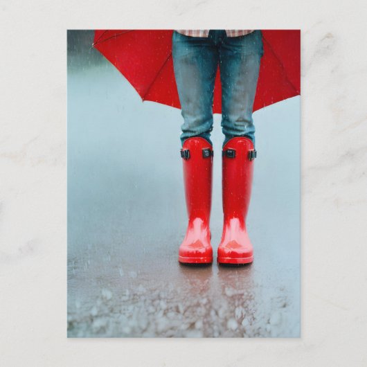 Rubber Rain Boots, postkruising Briefkaart (Voorkant)