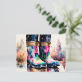 Rubber Rain Boots, postkruising Briefkaart (Staand voorkant)