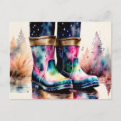 Rubber Rain Boots, postkruising Briefkaart (Voorkant)