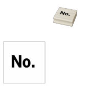 Rubber Stamp 2" x 2": No. Rubberstempel (Gestempeld)