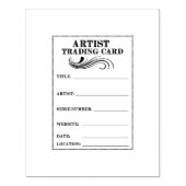 Rubber Stamp Artist Trading Kaart Terug Hoog Rubberstempel (Afrduk)