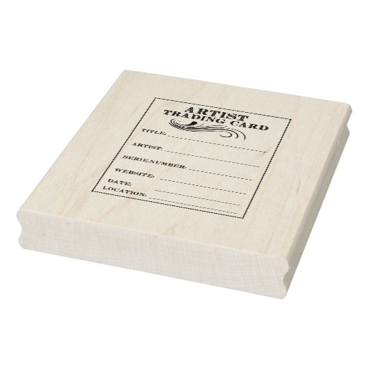 Rubber Stamp Artist Trading Kaart Terug Hoog Rubberstempel (Stempel)