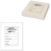 Rubber Stamp Artist Trading Kaart Terug Hoog Rubberstempel (Gestempeld)