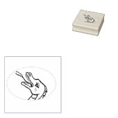 Rubber Stamp - Drakenhoofd met Scheur Rubberstempel (Gestempeld)
