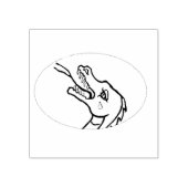 Rubber Stamp - Drakenhoofd met Scheur Rubberstempel (Afrduk)