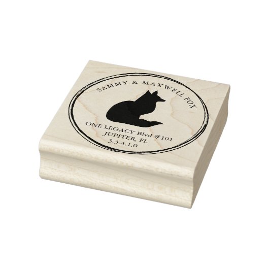 Rubber Stamp Gepersonaliseerde Retour Adres Fox Th Rubberstempel (Stempel)
