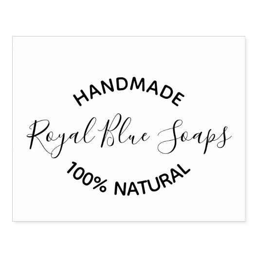 Rubber Stamp - Handgemaakte zeep Bedrijfsnaam Rubberstempel (Afrduk)