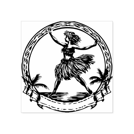 Rubber Stamp Hawaiian Dancer Rubberstempel (Afrduk)