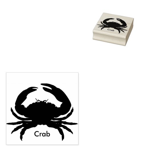 Rubber Stamp_ Krab II_Multi Kleuren _Ink Rubberstempel (Gestempeld)
