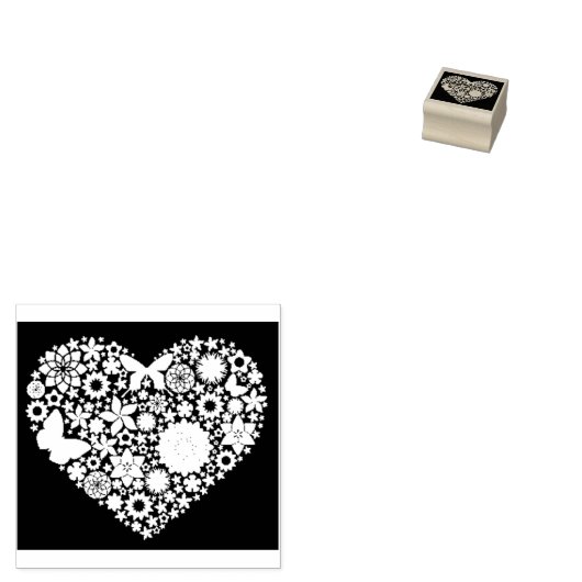 Rubber Stamp - Lace Heart Rubberstempel (Gestempeld)