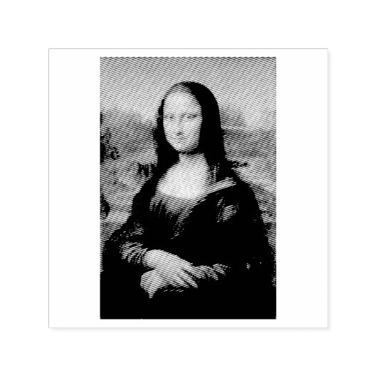 RUBBER STAMP : LEONARDO DA VINCI : DE Mona Lisa Zelfinktende Stempel (Design)