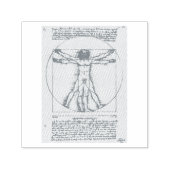 RUBBER STAMP : LEONARDO DA VINCI : VITRUVIAN MAN ZELFINKTENDE STEMPEL (Design)