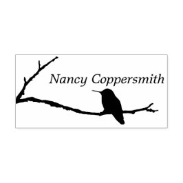 Rubber Stamp - Naam met kolibrie Zelfinktende Stempel