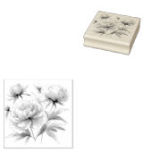 Rubber Stamp Peonies VAR01 Rubberstempel (Gestempeld)