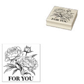 Rubber Stamp Peonies VAR02 Rubberstempel (Gestempeld)