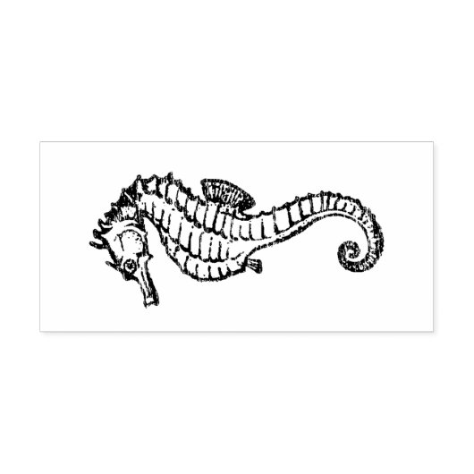 Rubber Stamp - Seahorse Rubberstempel (Afrduk)