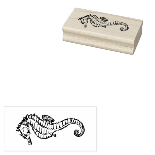 Rubber Stamp - Seahorse Rubberstempel (Gestempeld)
