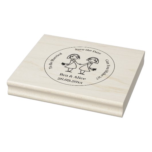 Rubber Stamp - sla de datum van lesbiennes op Rubberstempel (Stempel)
