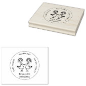 Rubber Stamp - sla de datum van lesbiennes op Rubberstempel (Gestempeld)
