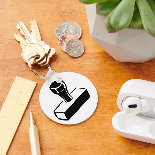 Rubber Stamp Sleutelhanger