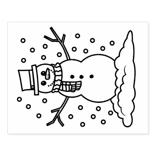Rubber Stamp - Snowman Rubberstempel (Afrduk)