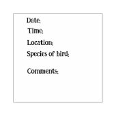 Rubber stamp voor vogelaarsdetails. rubberstempel (Afrduk)