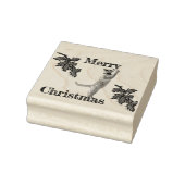 Rubber Stamp - Vrolijk kerstfeest Holly en Cat Rubberstempel (Stempel)