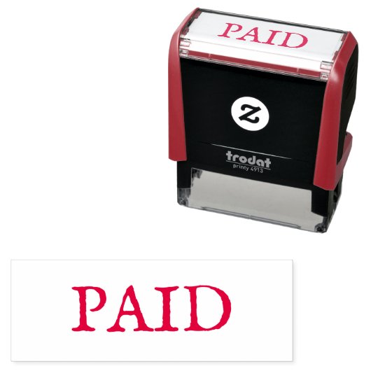 RUBBER STEMP :  : BETAALD  ZELFINKTENDE STEMPEL (In situ)