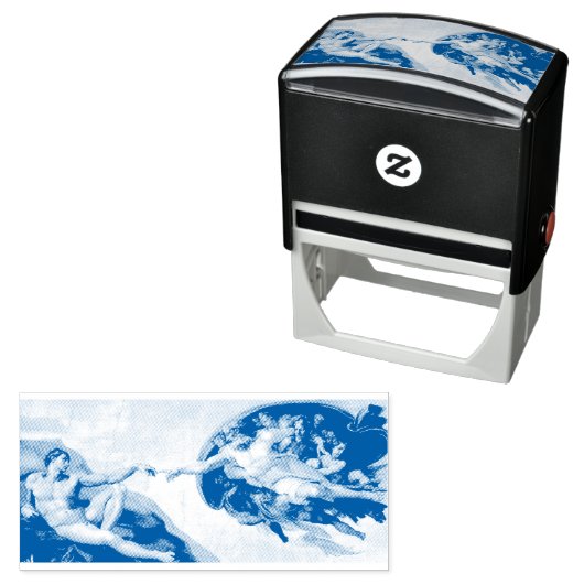 RUBBER STEMP : MICHELANGELO : DE OPRICHTING VAN AD  ZELFINKTENDE STEMPEL (In situ)