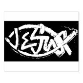 Rubber stempel "In Jesus Name" 4 x 5 (Afrduk)