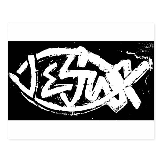 Rubber stempel "In Jesus Name" 4 x 5 (Afrduk)