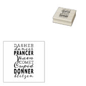 Rubber stempel & inkt | Rendieren van de Kerstman (Gestempeld)