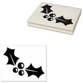 Rubber stempel - kerstHolly en bessen (Gestempeld)