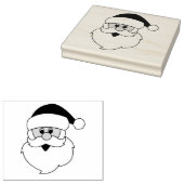 Rubber Stempel - Kerstman Gezicht (Gestempeld)