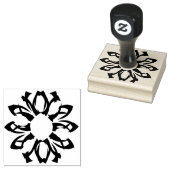 Rubber stempel met bloempatroon uit één element  (Gestempeld)