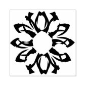 Rubber stempel met bloempatroon uit één element  (Afrduk)