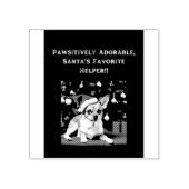 Rubber stempel met Chihuahua in Santa hat (Afrduk)
