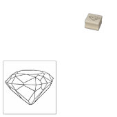 Rubber stempel met  Diamond (Gestempeld)