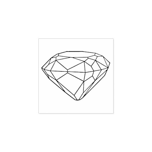Rubber stempel met  Diamond (Afrduk)
