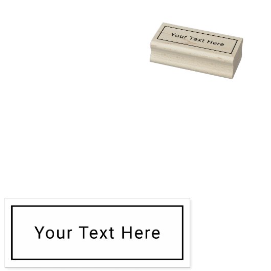 Rubber stempel met één regel aangepaste tekst (Gestempeld)