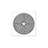 Rubber stempel met  Labyrint (Afrduk)