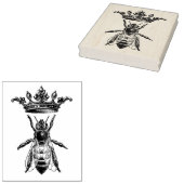 Rubber stempel met  queen bee (Gestempeld)