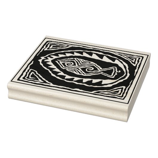 Rubber stempel met visontwerp in folk art stijl vo (Stempel)